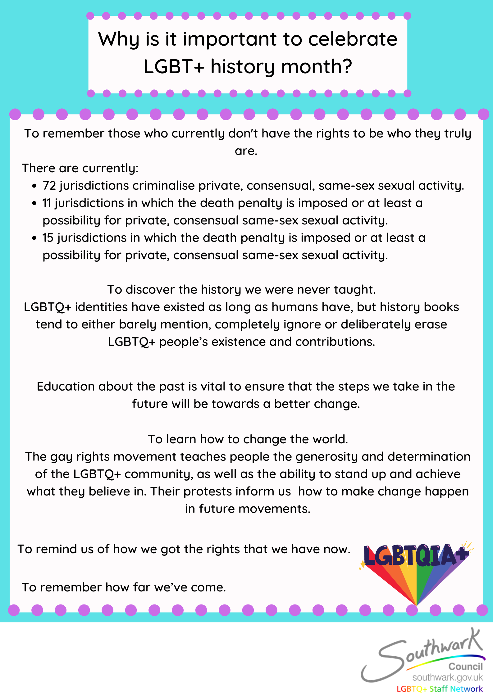 LGBT+ History Month Quiz, Events